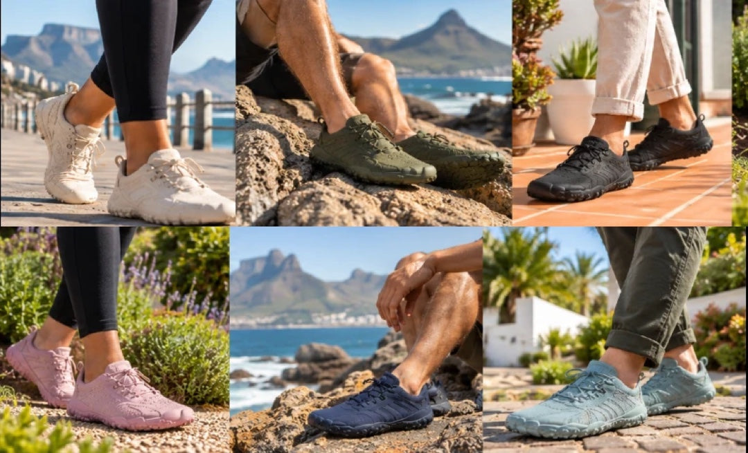 People wearing Lurevela barefoot shoes outdoors