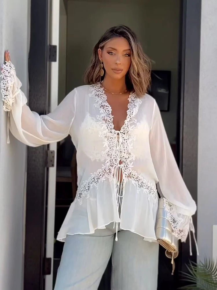 Flora | Lace Cardigan Top