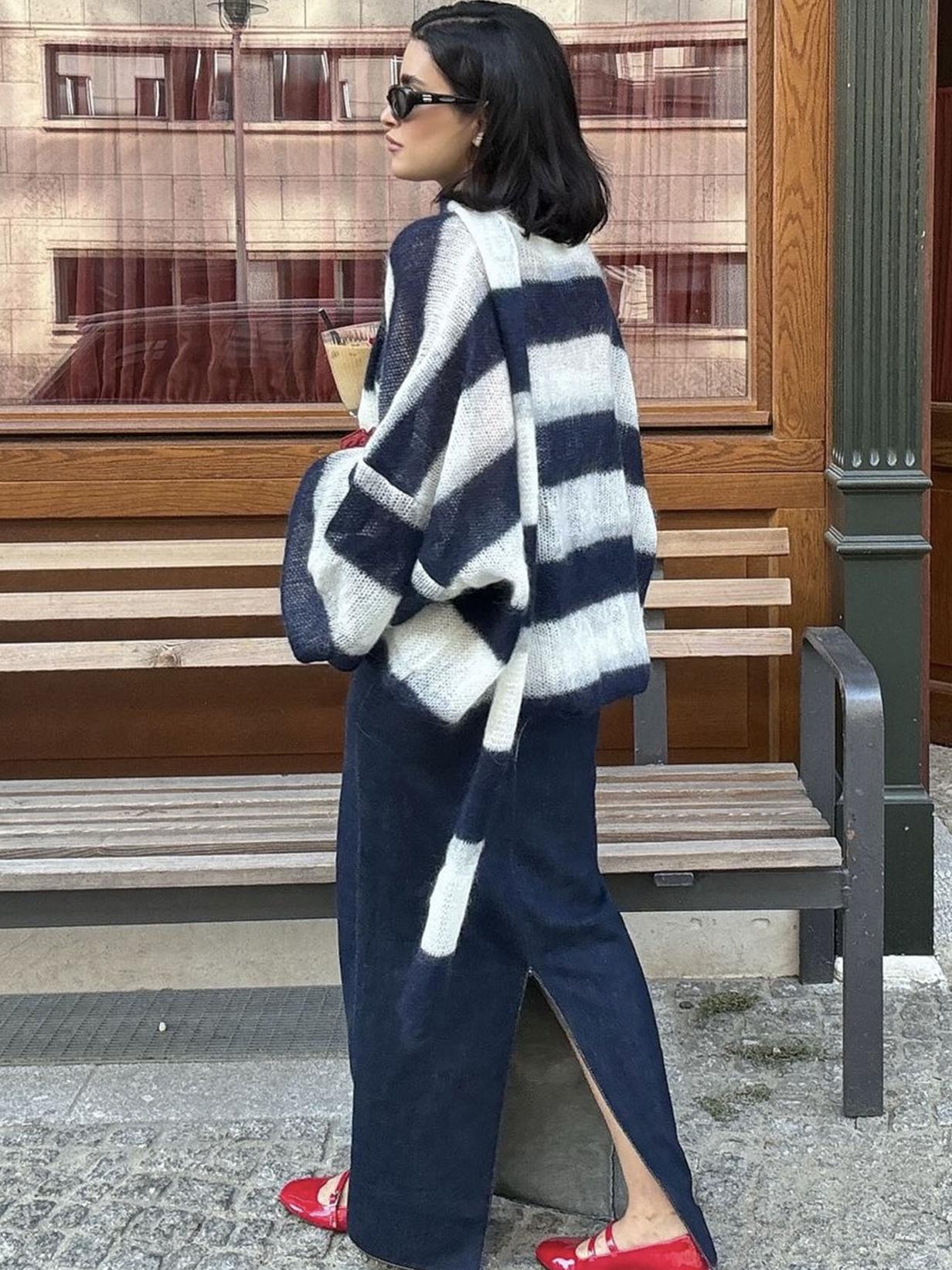 Selena | Loose Striped Cardigan