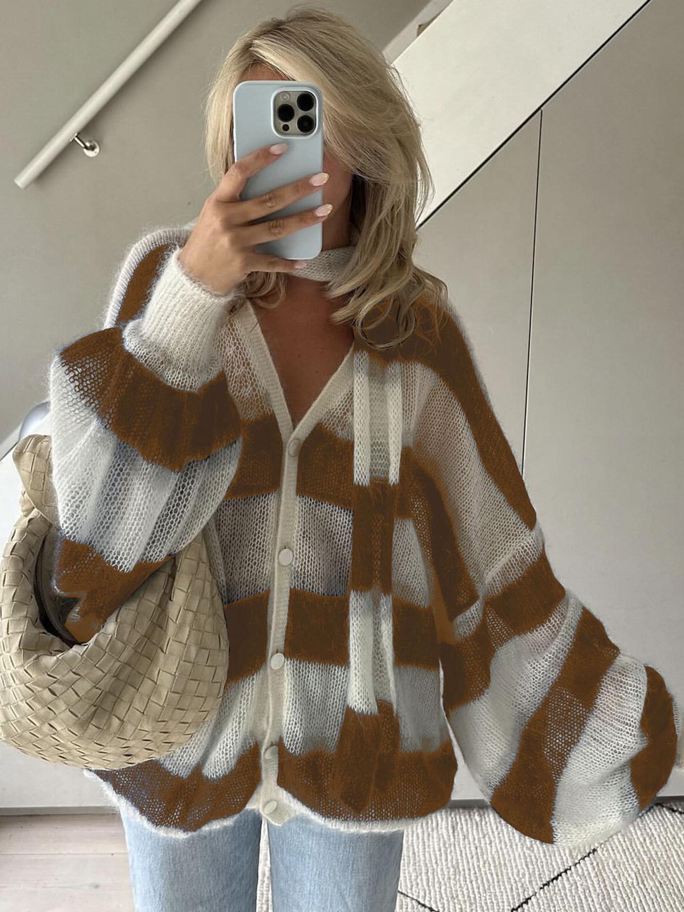 Selena | Loose Striped Cardigan