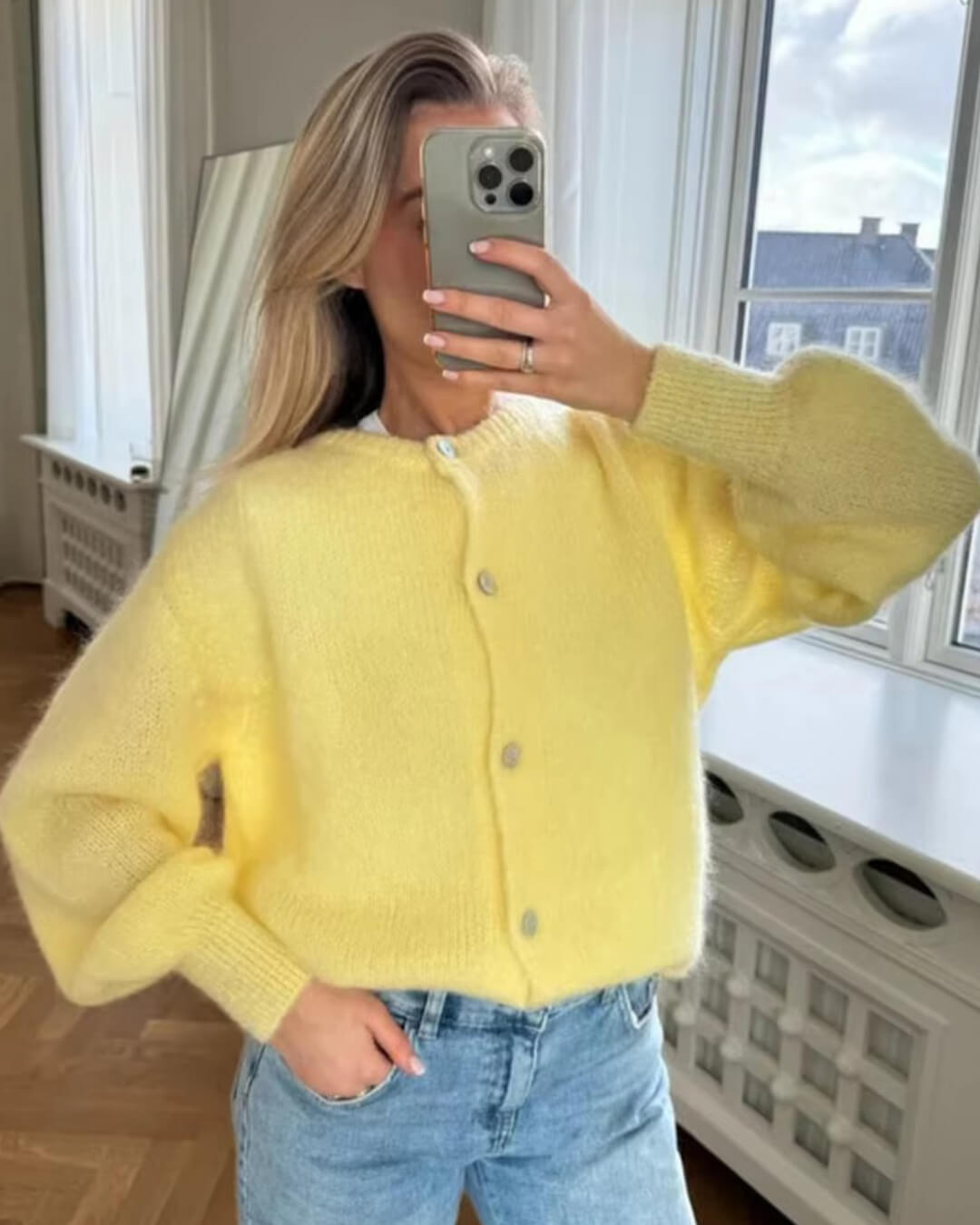 Alexa | Fuzzy Knit Cardigan