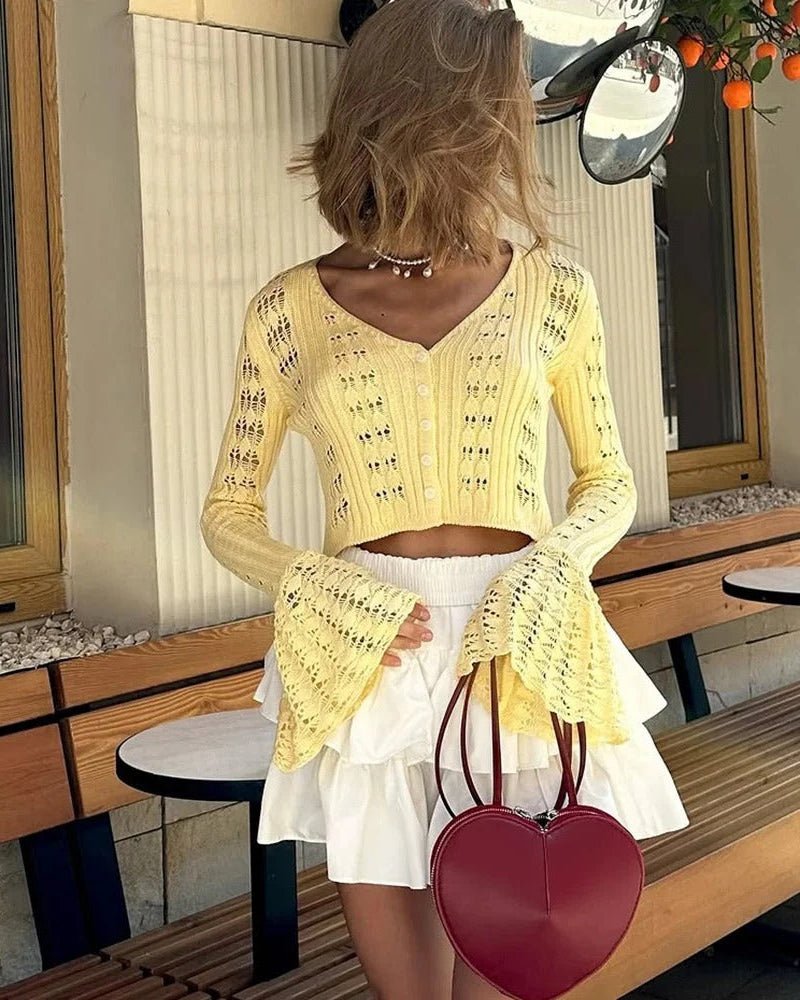 Savannah | Hollow Out Knitted Cardigan