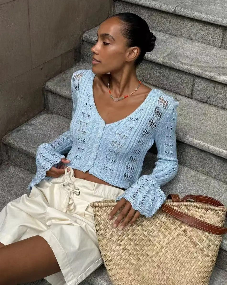 Savannah | Hollow Out Knitted Cardigan