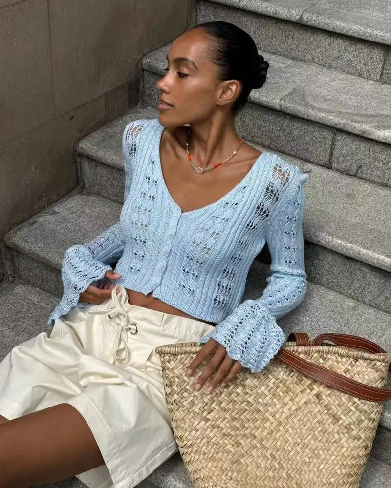 SAVANNAH | HOLLOW OUT KNITTED CARDIGAN