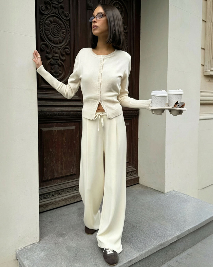 Tess Knitted Cardigan and Trousers Set