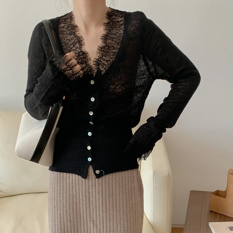 Alessia | Knitted Lace Cardigan