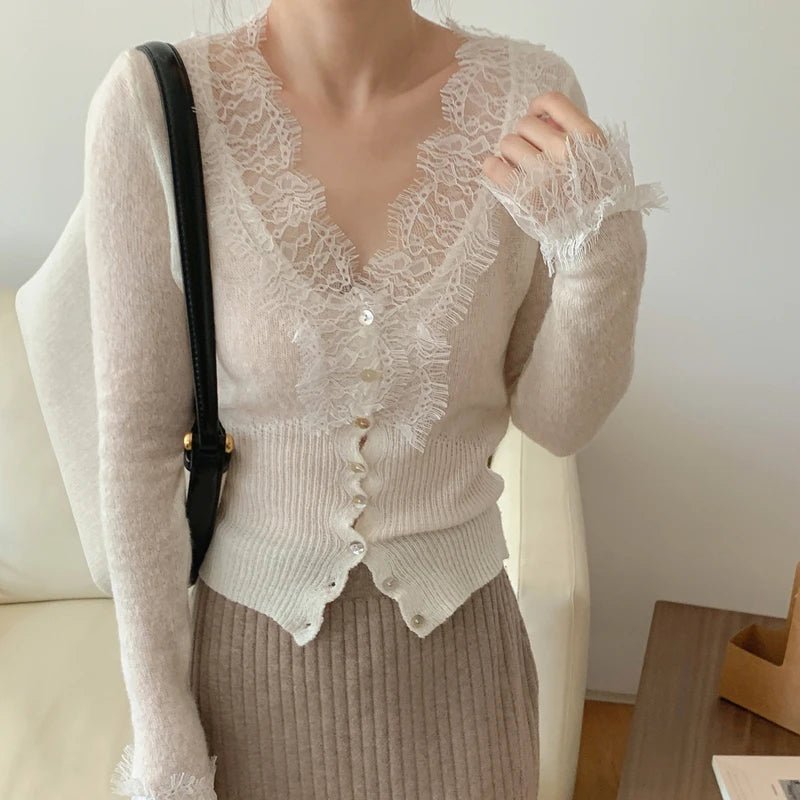 Alessia | Knitted Lace Cardigan
