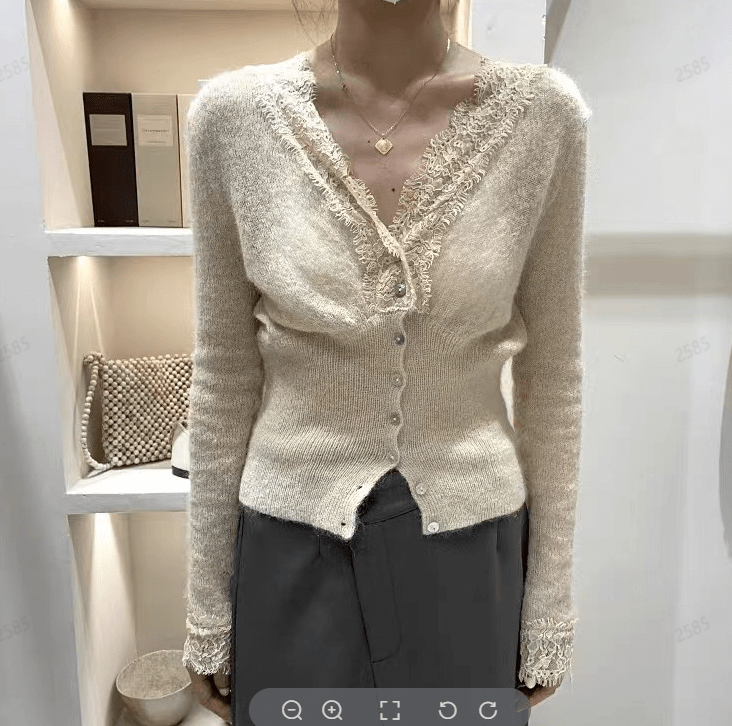Alessia | Knitted Lace Cardigan