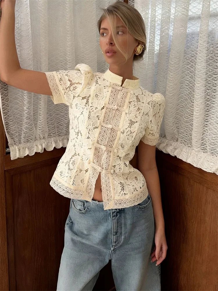 Louise | Lace Patchwork Cardigan