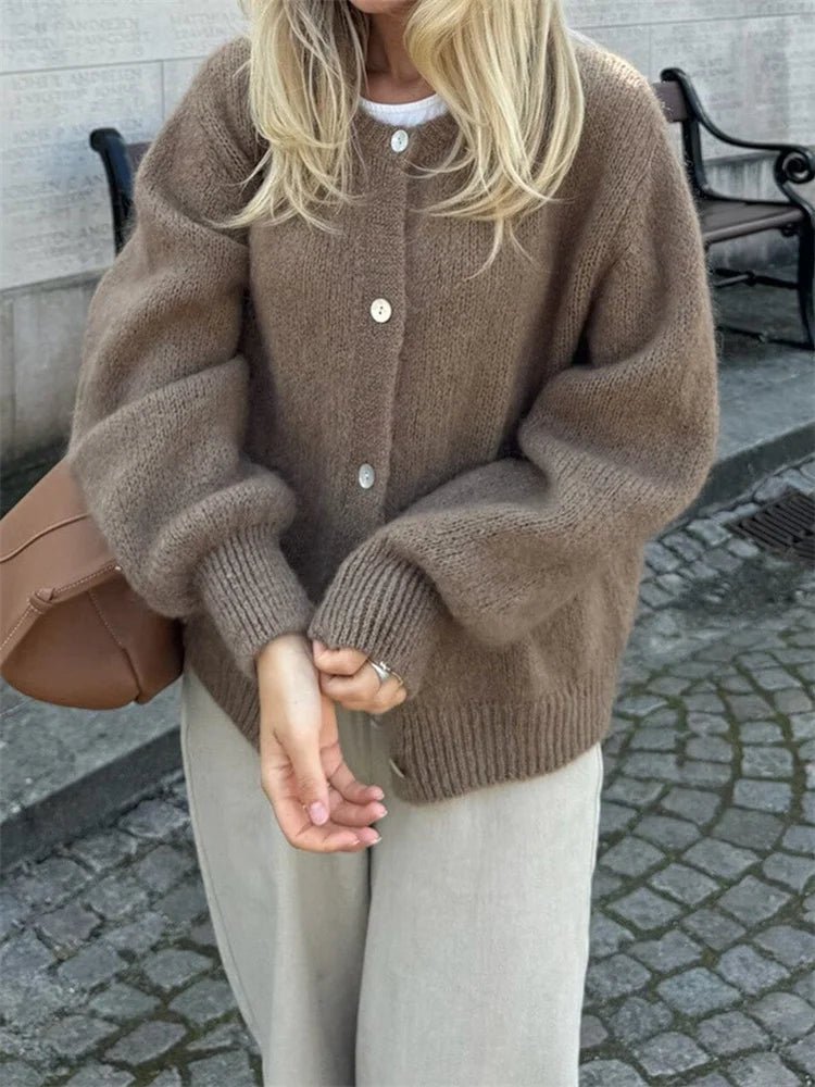 Alexa | Fuzzy Knit Cardigan
