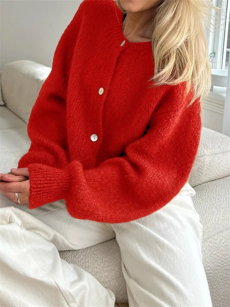 Alexa | Fuzzy Knit Cardigan