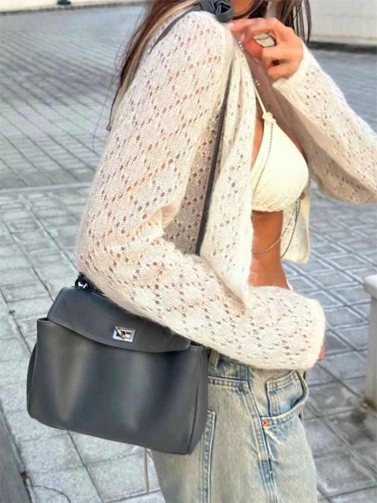 Rachel | Hollow Cropped Cardigan