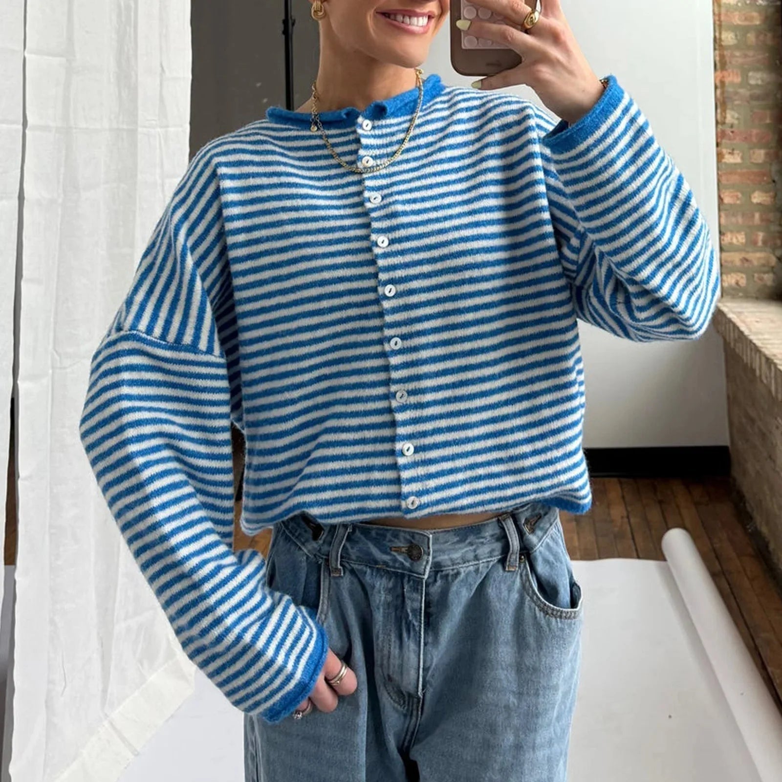Martha | Striped Cardigan