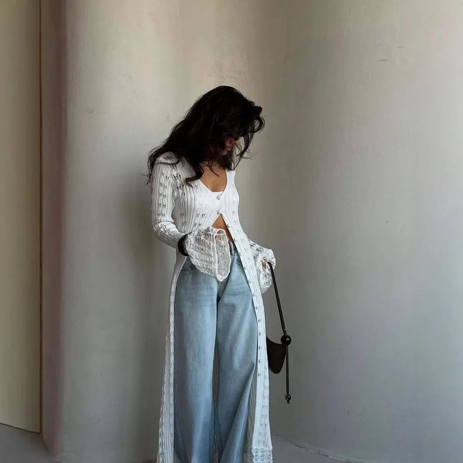 Nancy | Hollow Knitted Cardigan