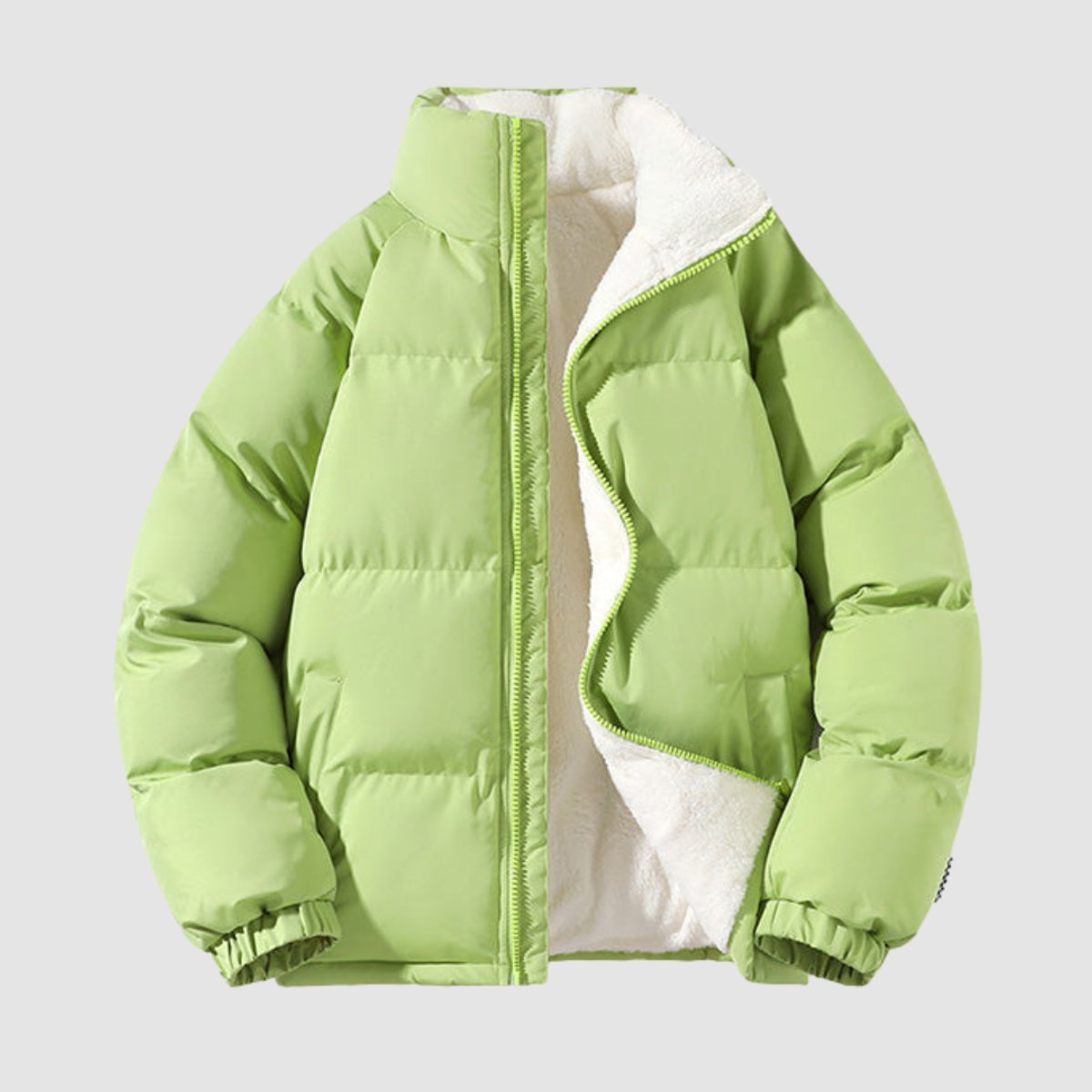 Women's Hooded Puffer Jacket with Fleece Lining